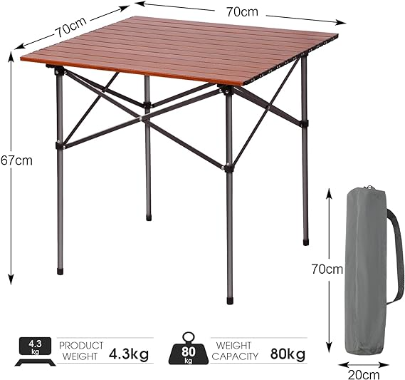 CelticPeaks Portal Camping Table Folding Camping Table
