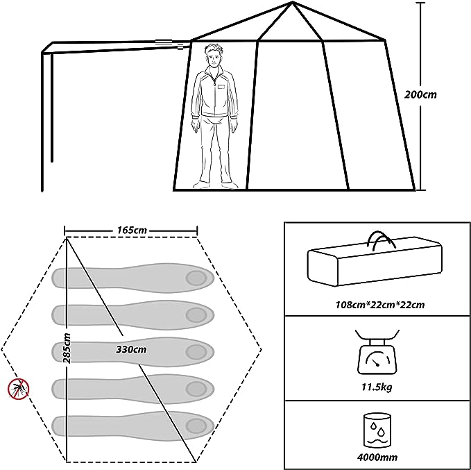 EULANT Waterproof Family Tent (4-6 Man)