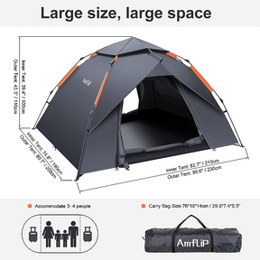 Amflip Campingzelt Automatik 2 Personen 