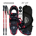 FUNWater Lightweight Snowshoes with Tote Bag & Trekking Poles - 21"/25"/30" Adjustable Anti-Slip Aluminium Alloy Snowshoes for Hiking and Travel