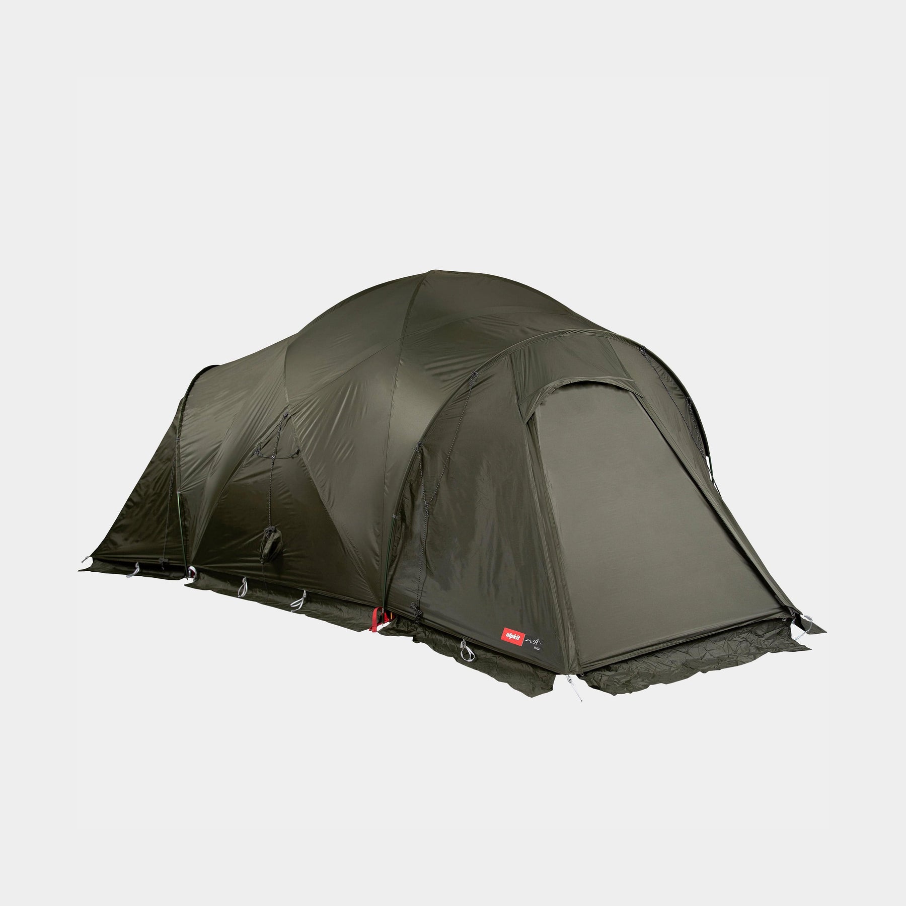 alpkit heksa mountain tent in kelp green