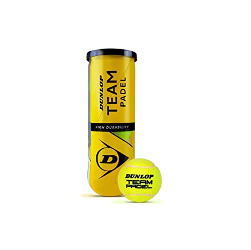 Dunlop Team Padel - Padel Balls for Training and Tournament Games - Can with 3 Balls