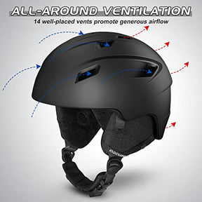 Odoland Snow Skihelm mit Brillenset -