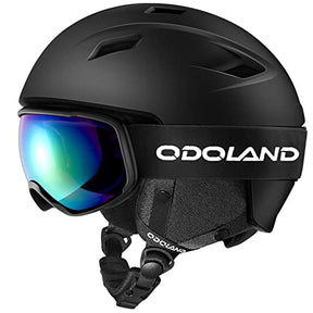 Odoland Snow Ski Helmet with Goggles Set -