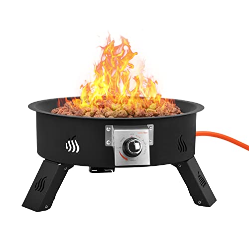 Onlyfire Portable Propane Gas Fire Pit with 4kg Lava Rock