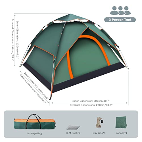 SUCIKORIO 4-Person Camping Tent