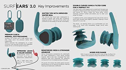 Surfears Surf Ears 3.0 Surf and water sports earplugs