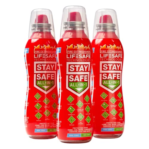 StaySafe All-in-1 Fire Extinguisher, 3-Pack