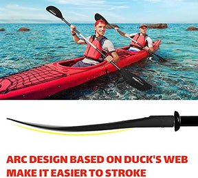 "Overmont Aluminum Double Paddle - Lightweight, 241 cm, Black"