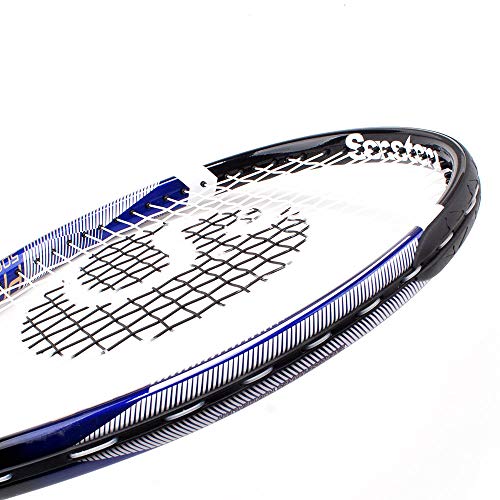 Senston Tennisschläger für Erwachsene, 68,6 cm, Tennisschläger – Tennisschläger-Set für 2 Spieler mit 3 Bällen, 2 Griffen, 2 Vibrationsdämpfern