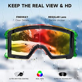 Findway Skibrille, OTG-Ski-Snowboardbrille