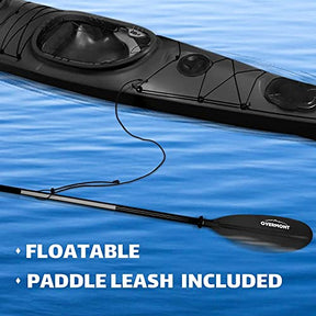 "Overmont Aluminum Double Paddle - Lightweight, 241 cm, Black"