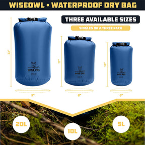 Wise Owl Outfitters Carrier Bag Case, Waterproof Dry Bag -